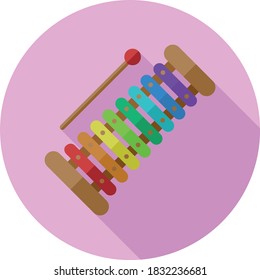 Flat design Xylophone. Vector illustration