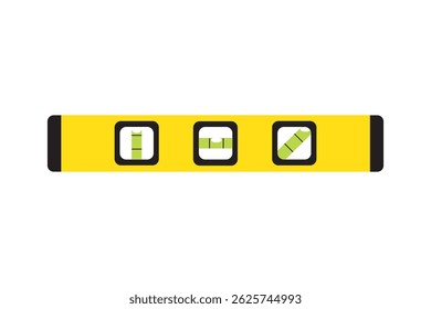 Flat design yellow level icon. Vector.