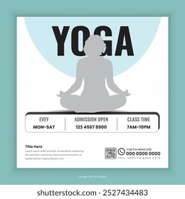 Design plano Yoga Class Layout do folheto