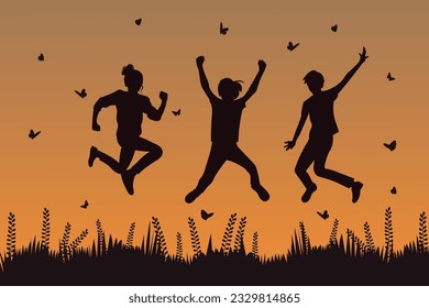 Flat design young people having fun waving hand flat vector illustration. Smiling man and woman on white background.
