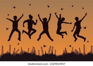 Flat design young people having fun waving hand flat vector illustration. Smiling man and woman on white background.
