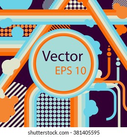 Flat design for your sample text, Cartoon abstract Background, Vector EPS 10