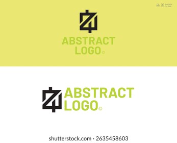 Flat design ZF logo template