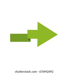 flat design zig zag arrow icon direction sign