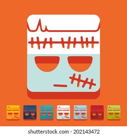 Flat design: zombie