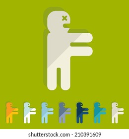 Flat design: zombie