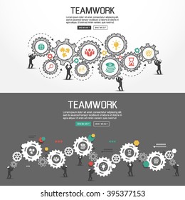 Flat designe for teamwork. vector