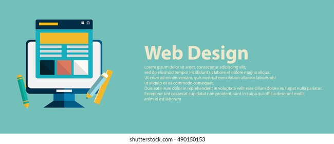 Flat designed banners for graphic design and web design. Vector illustration