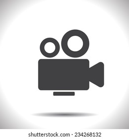 Flat designed camera icon 