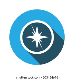 Flat designed compass. Wind rose