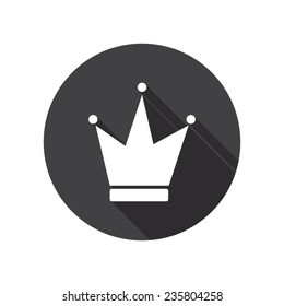 Flat designed crown icon 
