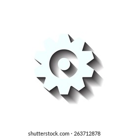 Flat designed  gear icon. Business concept. Idea. Logic. Cogwheel template