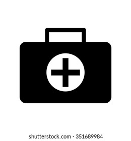 Flat designed medicine chest icon