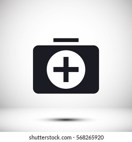 Flat designed medicine chest icon