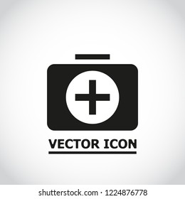 Flat designed medicine chest Vector icon