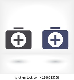 Flat designed medicine chest Vector icon