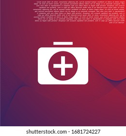 Icono del vector de pecho de medicina plana. Diseño de ilustración de Lorem Ipsum