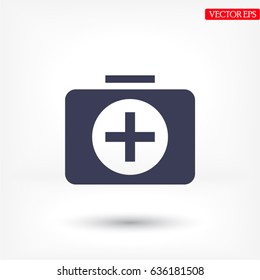 Flat designed medicine chest Vector icon