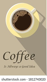 A Flat Designed Poster For a Coffee Shop