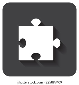 Flat designed puzzle icon. Business concept. Idea. Logic. Puzzle template. Infographics