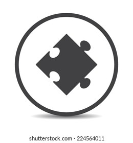 Flat designed round puzzle icon. Business concept. Idea. Logic