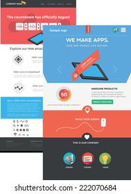 Flat designed web templates