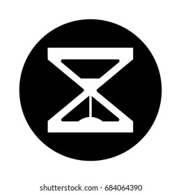 Flat designend hour glass, black and white design