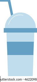 flat designn cold drink cup icon vector illustration