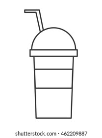 flat designn cold drink cup icon vector illustration