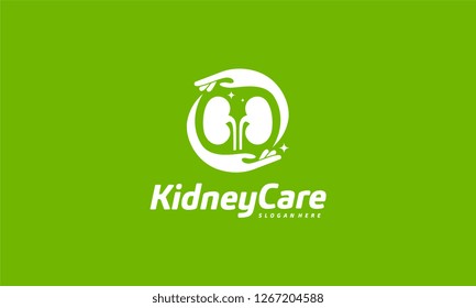 Flat Designs Kidney Care logo designs concept vector, Health Kidney logo template
