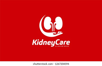 Flat Designs Kidney Care Logo Designs Concept Vector, Health Kidney Logo Template
