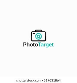 flat designs style of Photo Target Logo designs template