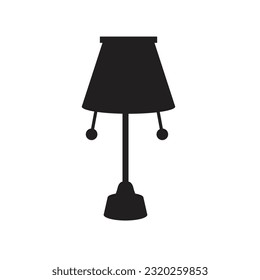 Símbolo de icono de la lámpara de escritorio plana vector Ilustración.