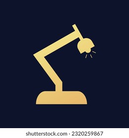 Flat desk lamp icon symbol vector Illustration.