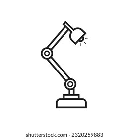 Flat desk lamp icon symbol vector Illustration.