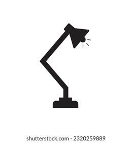 Flat desk lamp icon symbol vector Illustration.