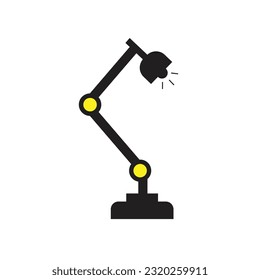 Flat desk lamp icon symbol vector Illustration.
