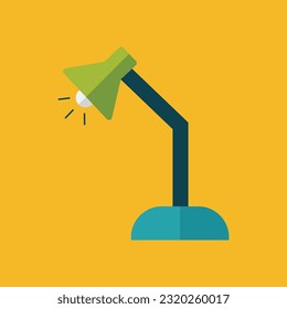Flat desk lamp icon symbol vector Illustration.
