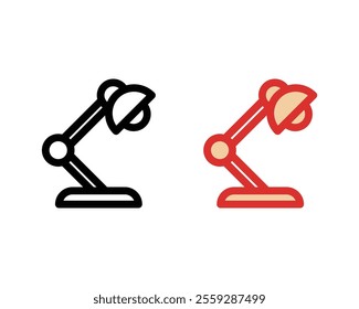 flat desk lamp icon vector illustration