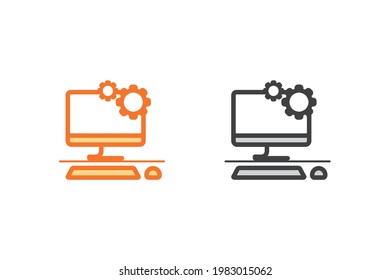 Flat Desktop icon, Repairing PC Desktop