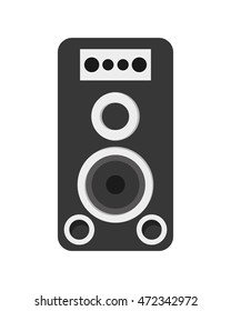 flat dessign music speaker icon vector illustration
