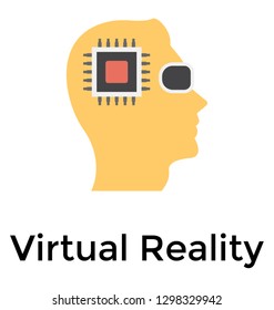 Flat detailed icon of a 3d glasses, virtual reality 