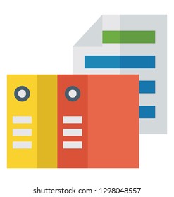 Flat detailed icon of a archives. 
