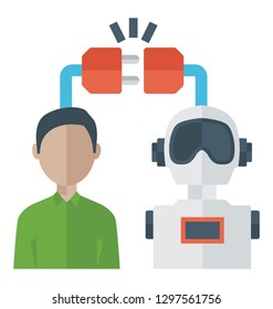 Flat detailed icon of a communication. 