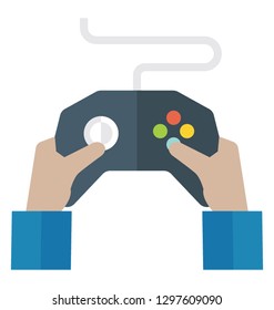 Flat detailed icon of a gaming.