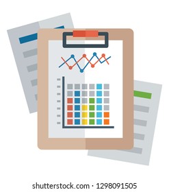 Flat detailed icon of a graphical representation.