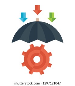 Flat detailed icon for management.