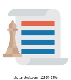 Flat detailed icon of a project strategy.
