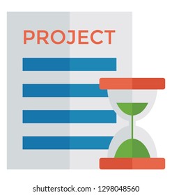 Flat detailed icon of a time management. 