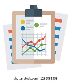 Flat detailed of a statistical representation.